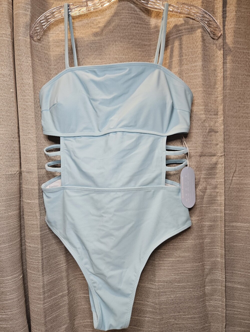 Hilinker Womens NWT One Piece Swimsuit Cutout Tummy Control Bathing Suit Medium